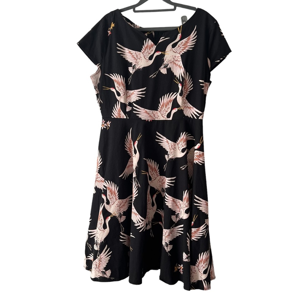 Black Crane Dress | Size 3XL